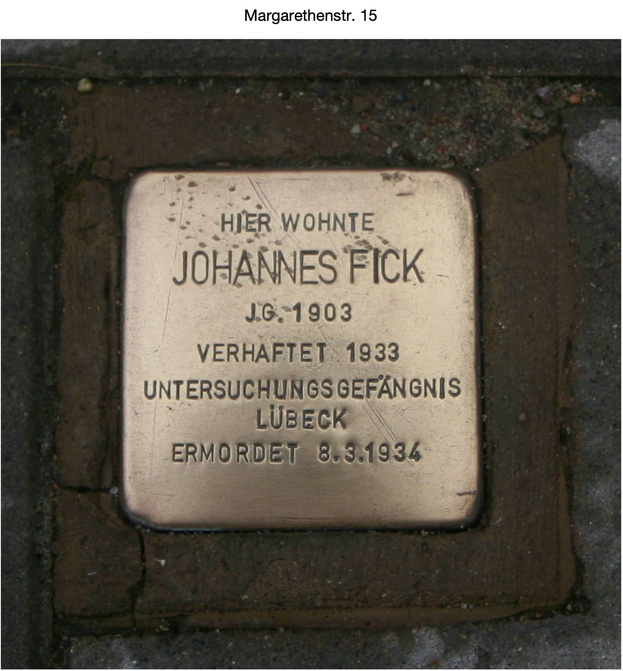 Jan Tappenbeck, CC BY-SA 3.0 <https://creativecommons.org/licenses/by-sa/3.0>, via Wikimedia Commons
    
    
     - © Initiative Stumbling Stones for Lübeck
    , All rights reserved